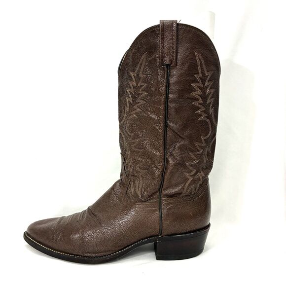 Dan Post Men’s Size 12 EW Brown Leather Round Toe Pull On Western Boots P2555 - Picture 2 of 14